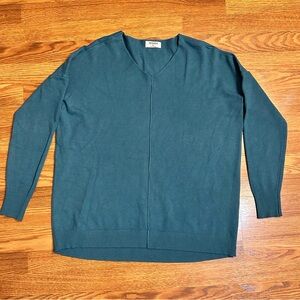 Zenana XL Teal V-Neck Sweater for Women